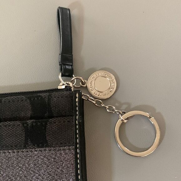 COACH Black Card Case Keychain - Picture 7 of 7